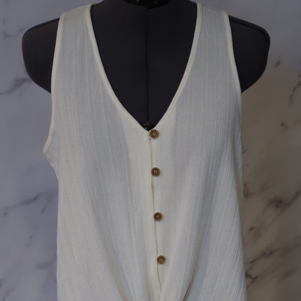 NWT marshalls Sienna Sky white blouse Sz M